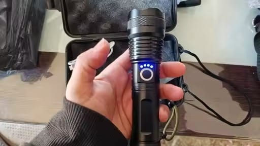 Customer photo review of Heavy-Duty Waterproof LED Flashlight - Telescopic Zoom Torch for Hiking