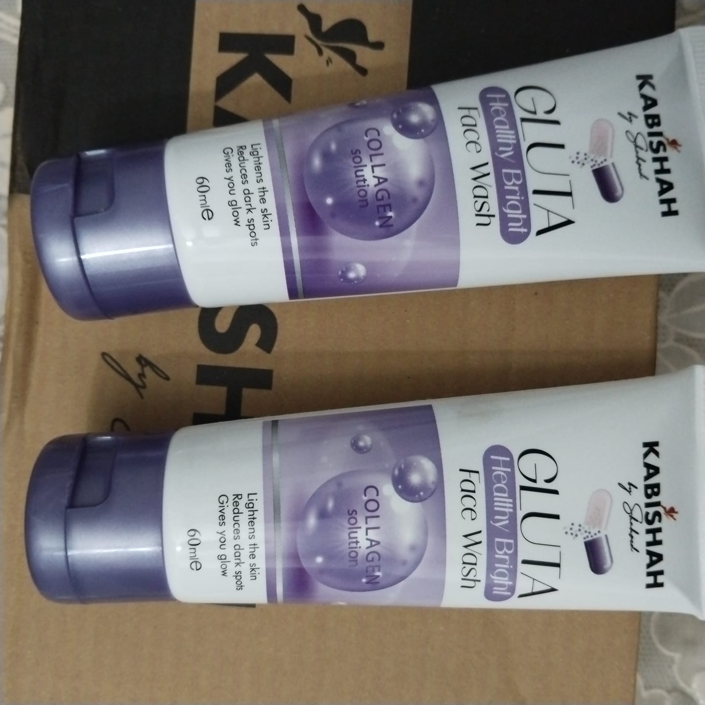 Customer photo review of Gluta Healthy Bright Facewash Double Pack