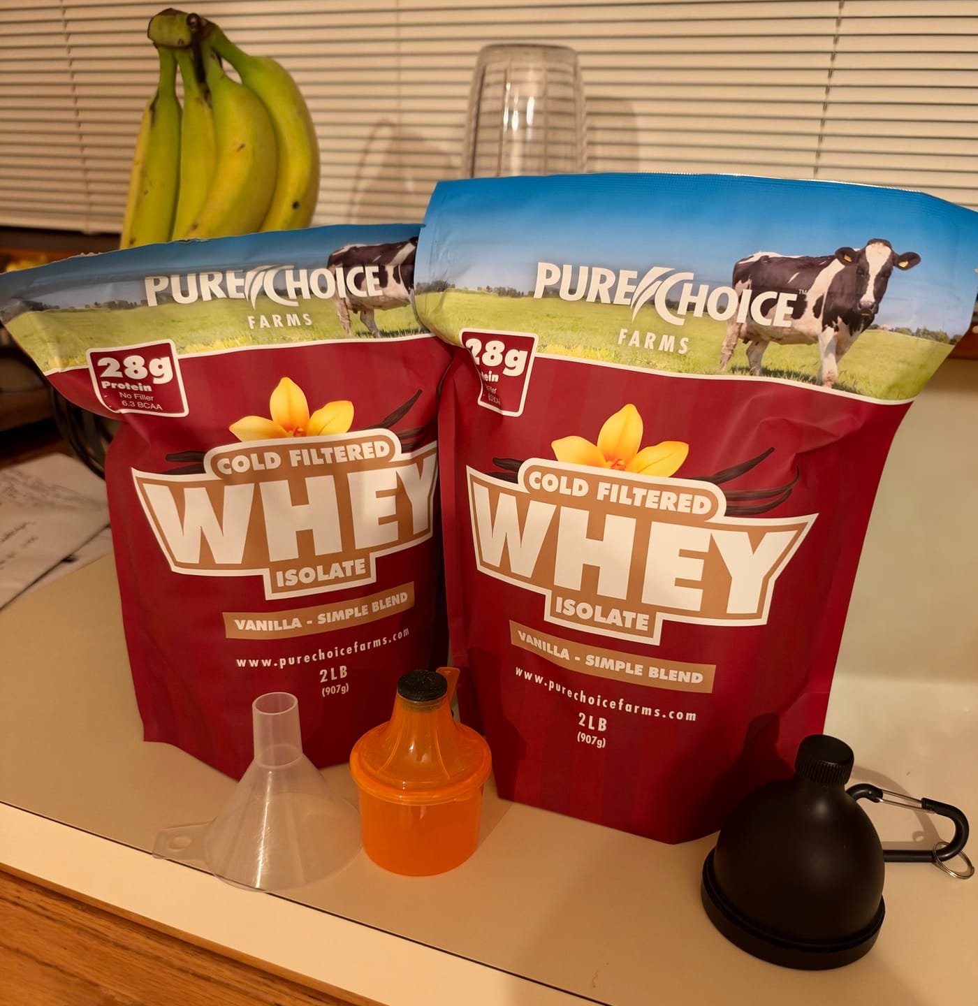 Customer photo review of Whey Protein Isolate with Organic Vanilla