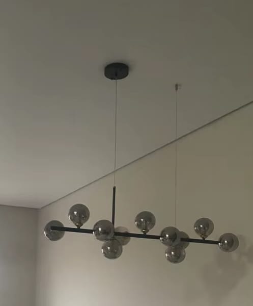 Customer photo review of Linear Globe Pendant Light