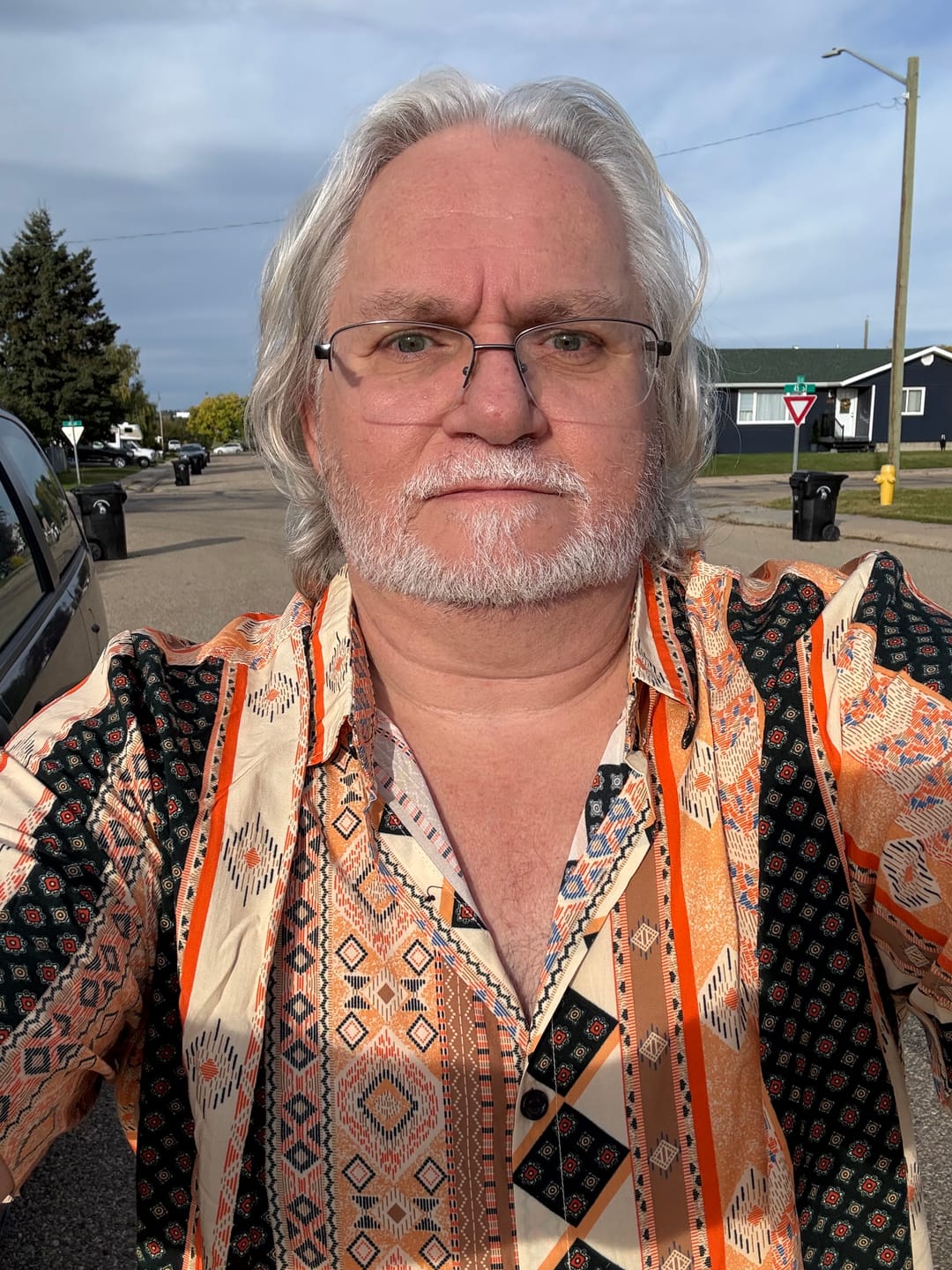 Customer photo review of Men’s Vintage Bohemian Stripe Short Sleeve Lightweight Vacation Shirt