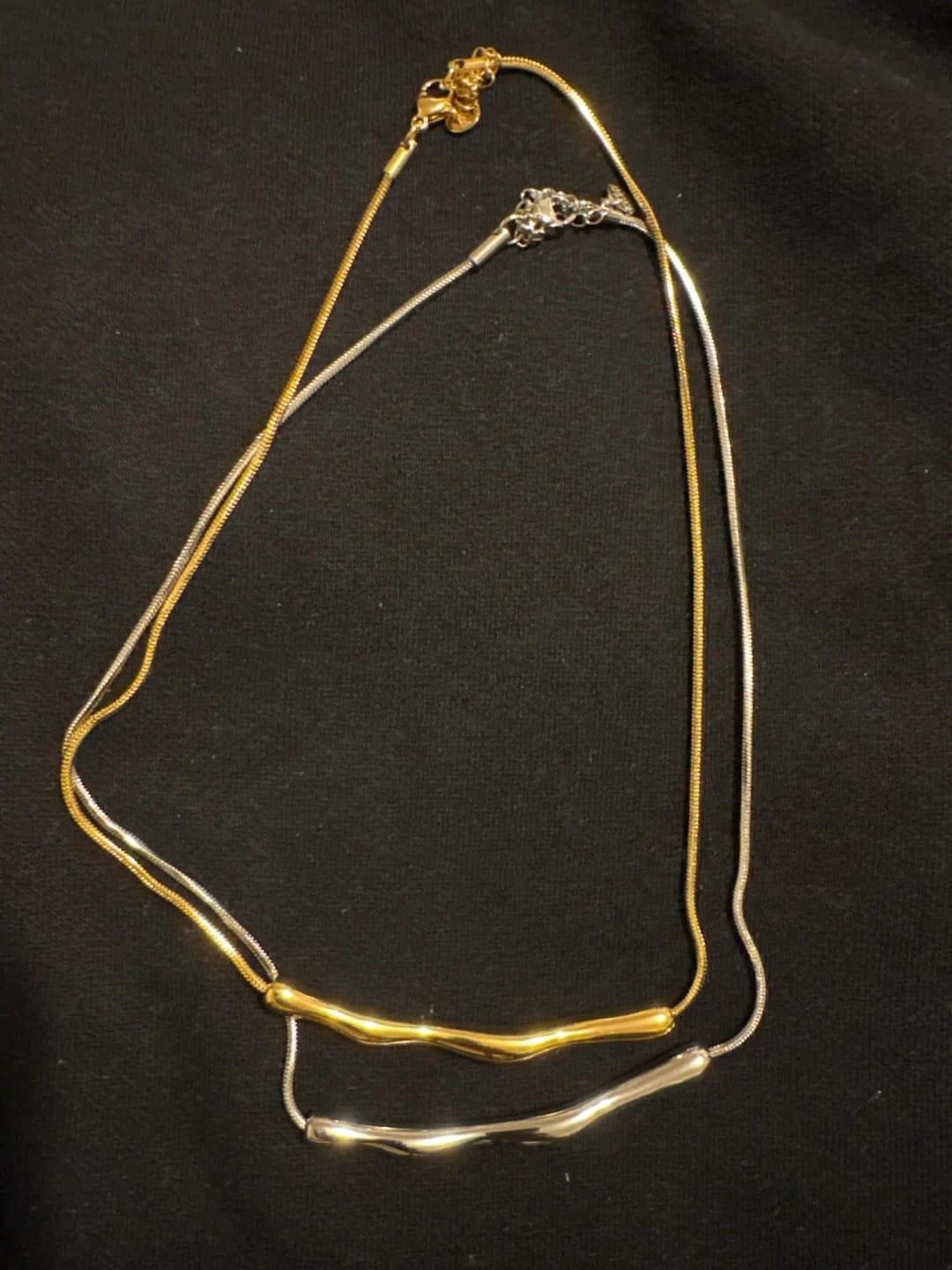 Customer photo review of Golden Flow Necklace