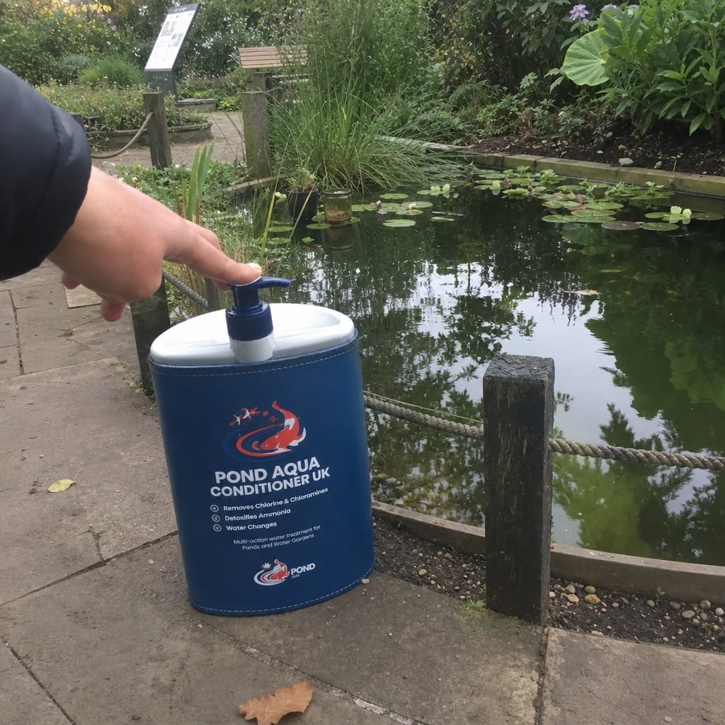 Customer photo review of Pond Aqua Conditioner UK | Removes Chlorine & Chloramines | Detoxifies Ammonia | Water Changes