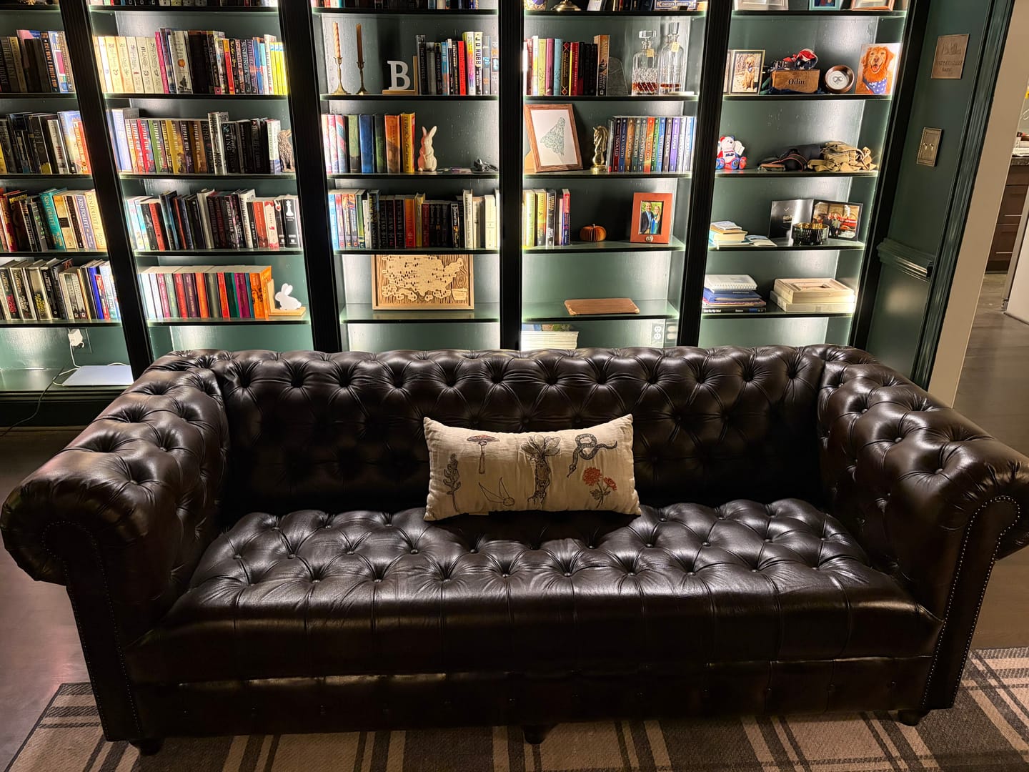 Customer photo review of Remington Chesterfield Leather Sofa