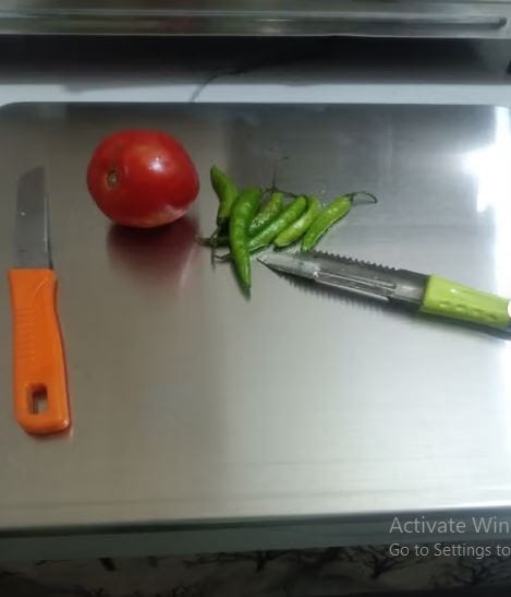 Customer photo review of Heavy-Duty Stainless Steel Countertop Chopping & Kneading Board
