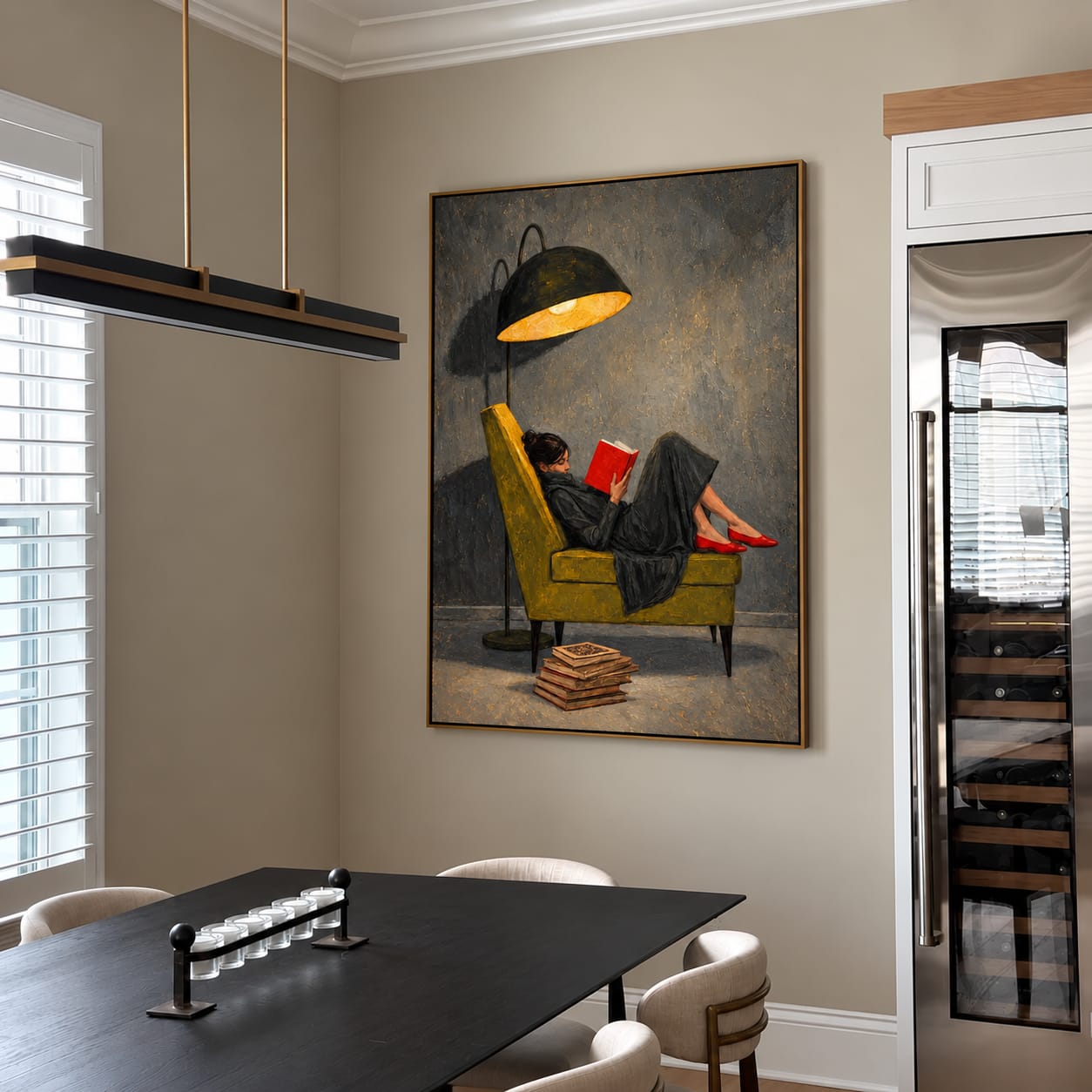 Customer photo review of Lamplit Reader Wall Art