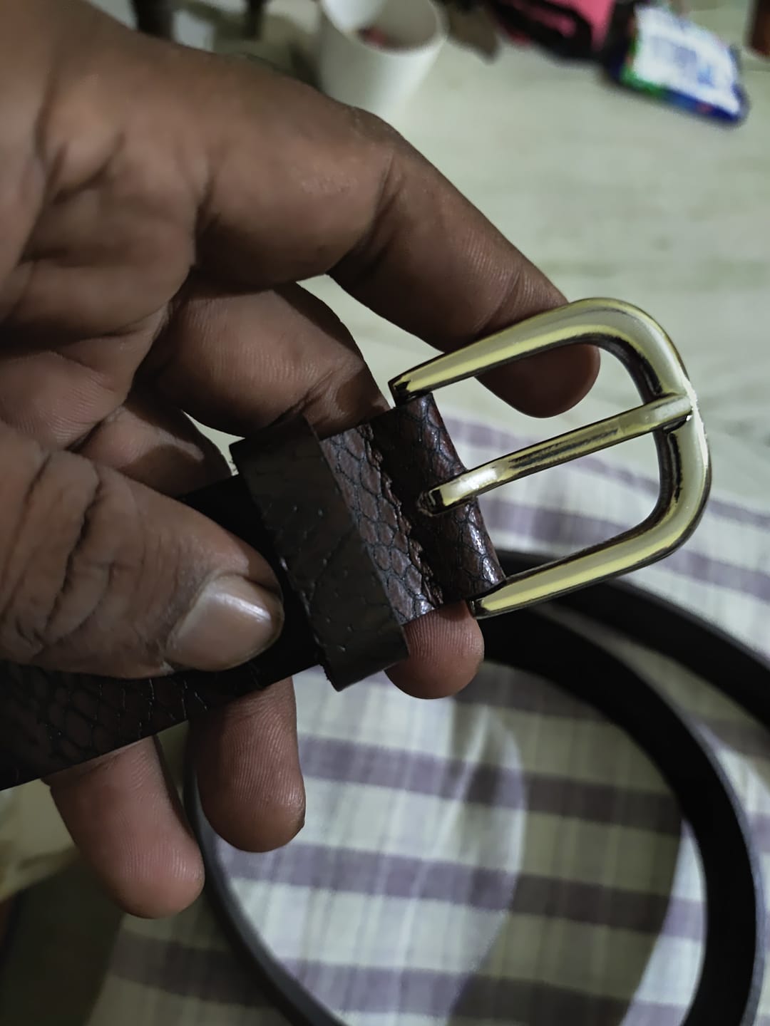 Customer photo review of Bacca Bucci Women Genuine Leather Belts with Imported Nickle Free Buckle | Width : 28 MM | Two tone Finish Belt