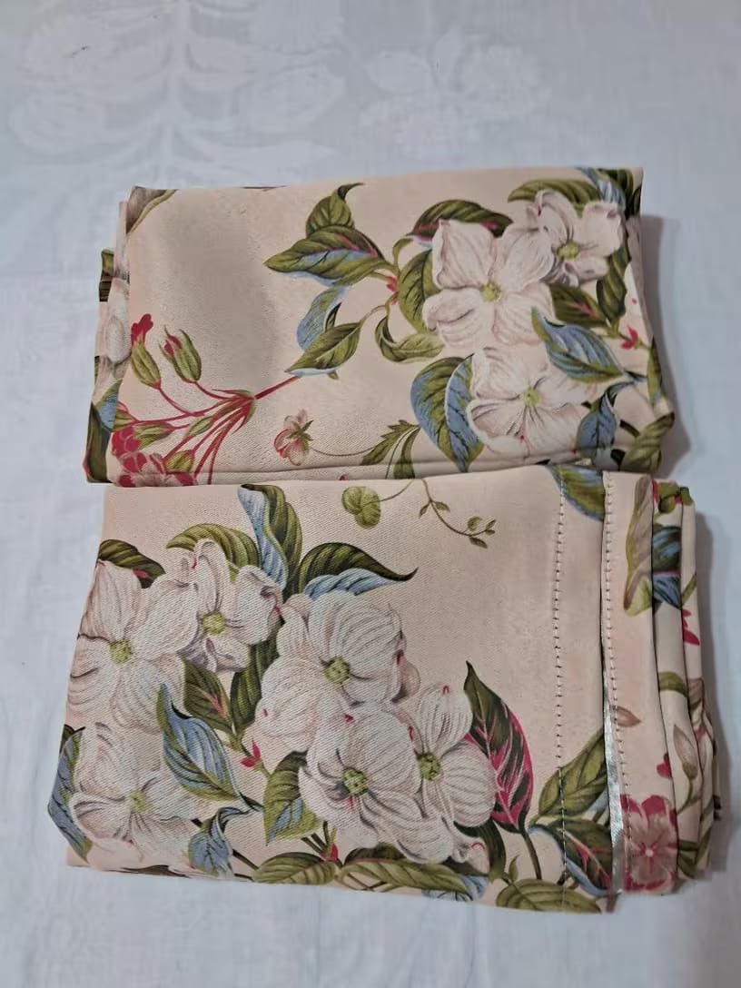 Customer photo review of Cortina Blackout Estampada Pastoral Sob Medida - Floral Rosê