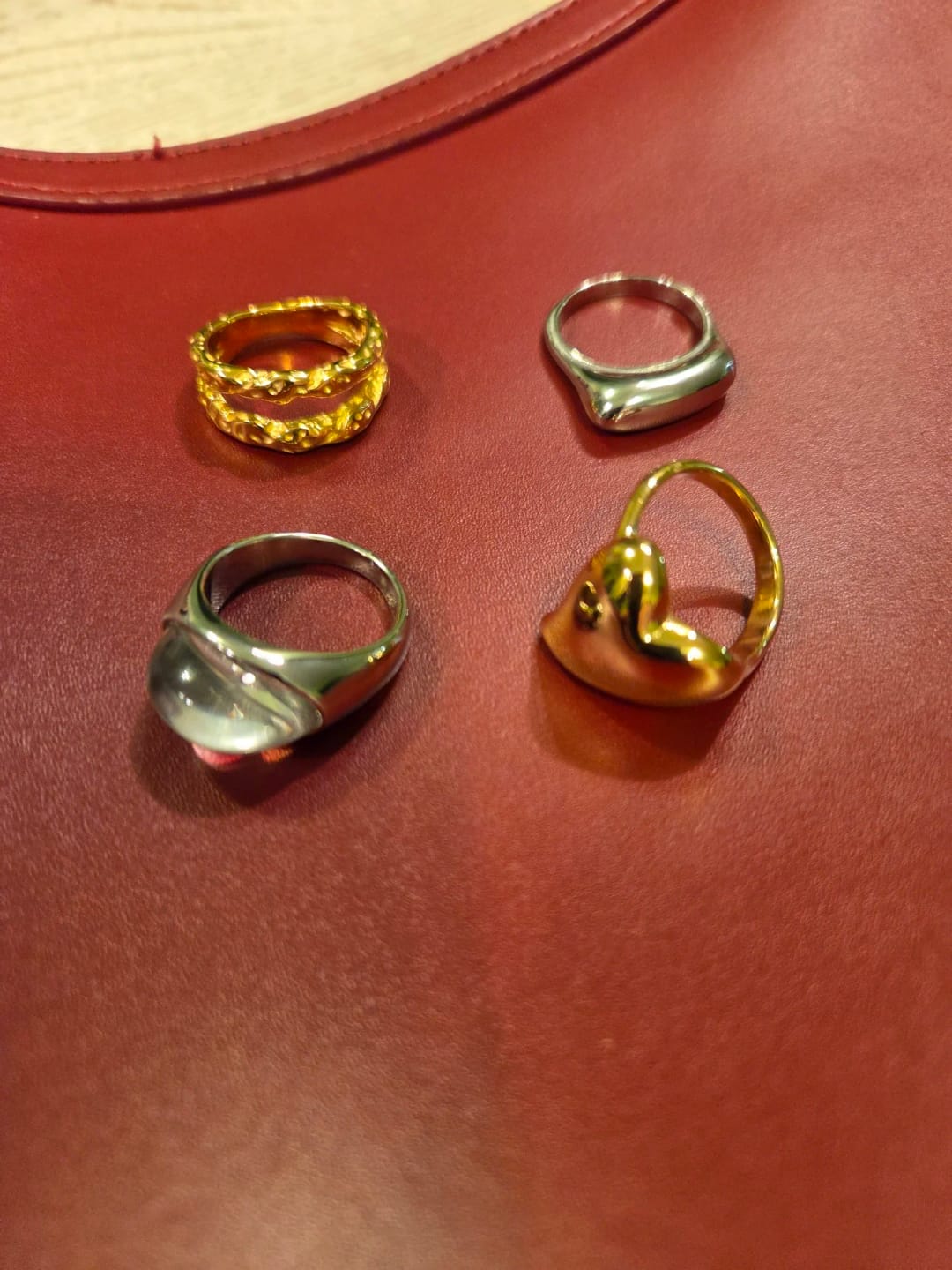 Customer photo review of Olivia's Gold Textured Ring