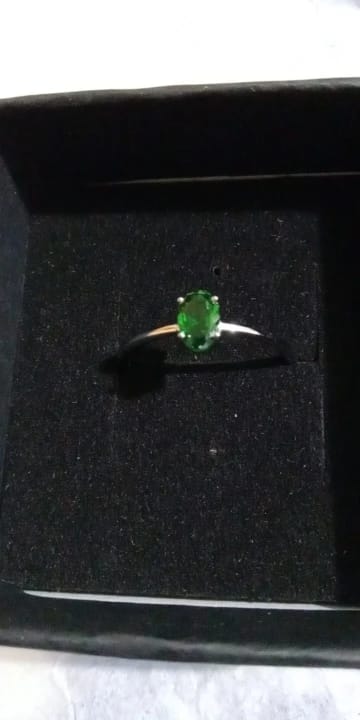Customer photo review of Pure Emerald CZ Ring