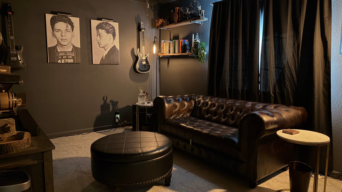 Customer photo review of Remington Chesterfield Leather Sofa