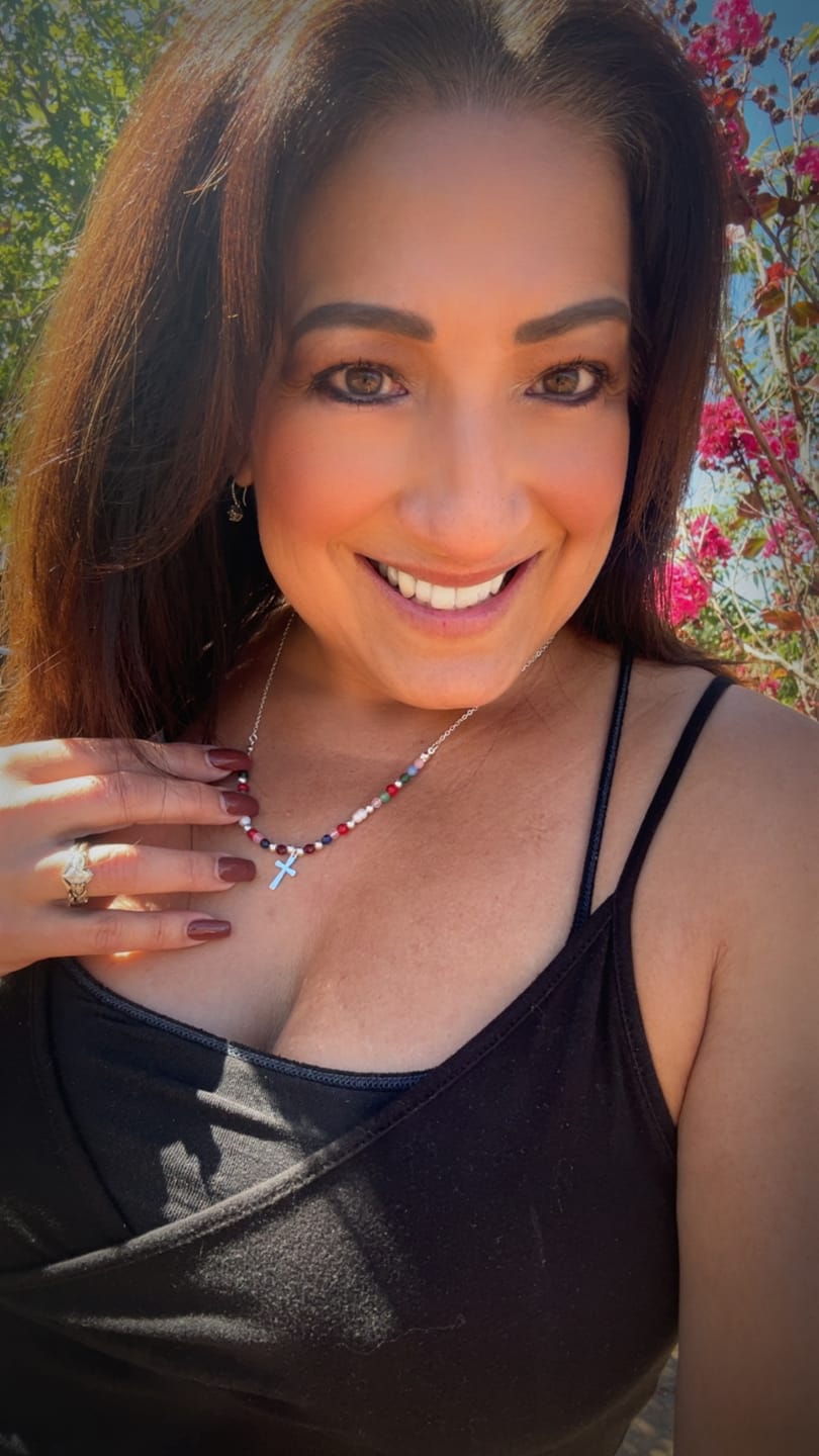 Customer photo review of FREE Today: Colorful Beaded Necklace with Simple Cross Pendant: A Symbol of Vibrant Sacred Grace & Steadfast Faith