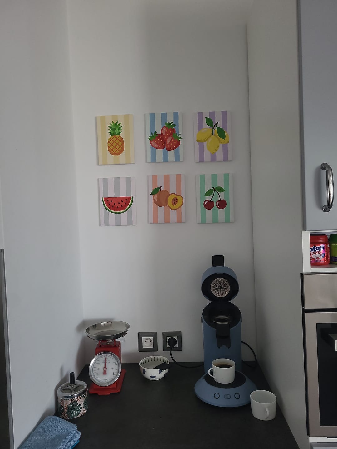 Customer photo review of Mini Peinture par numéros 15x20cm (6 pièces) - Set de Fruits