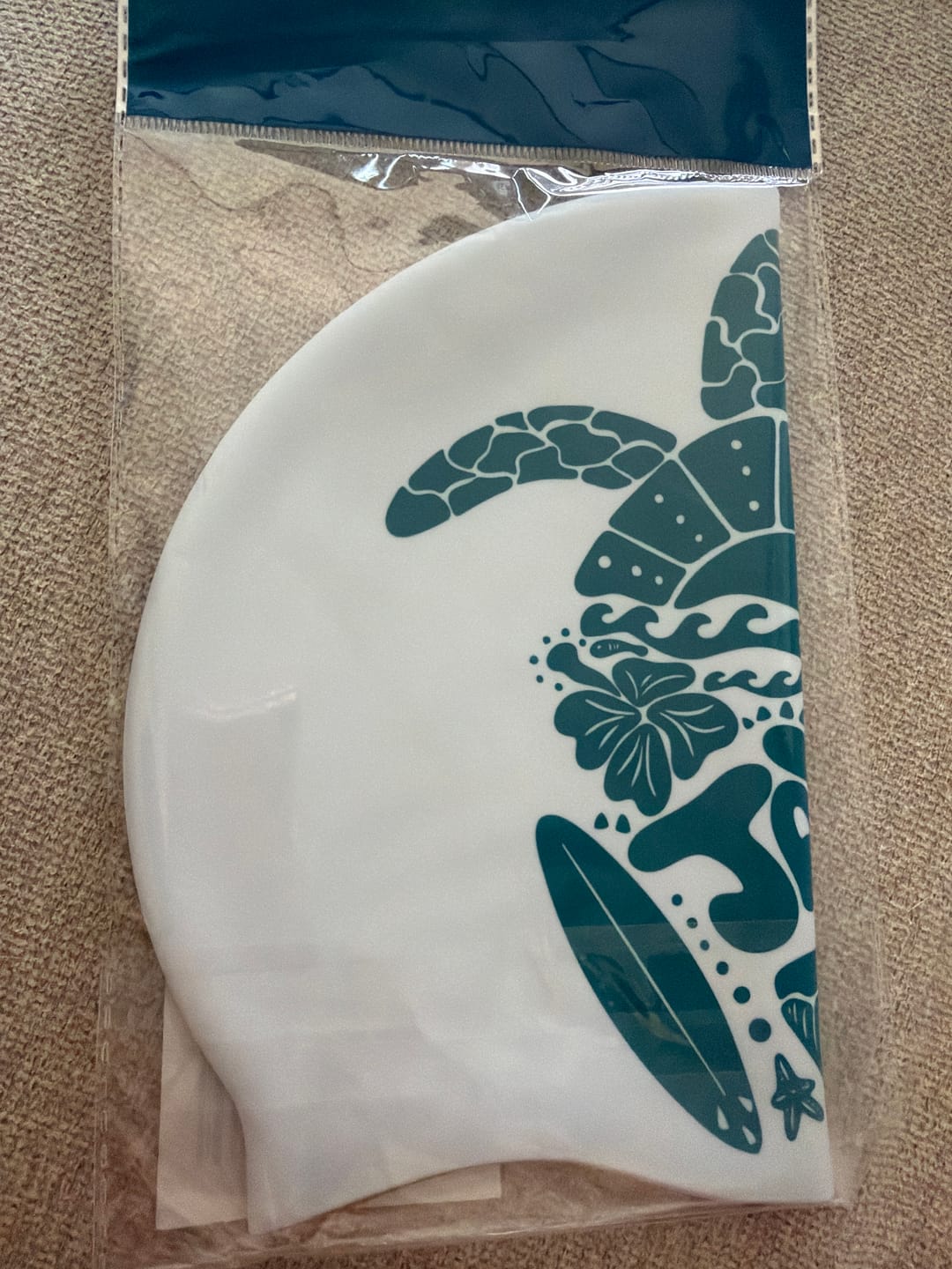 Customer photo review of JAYD Swim Cap - Turtle Tribe