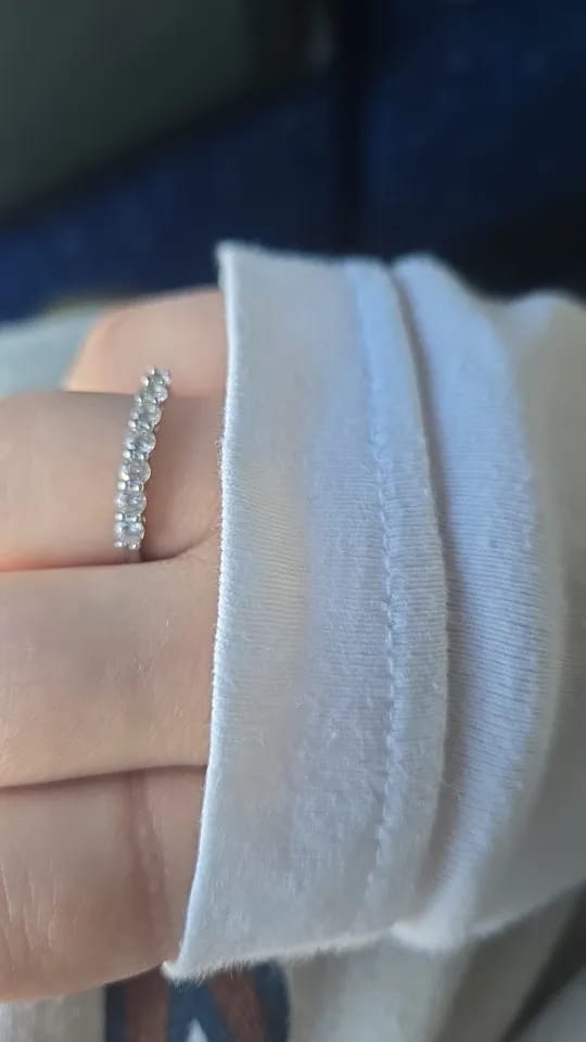 Customer photo review of Brilliant Stackables Silver Ring