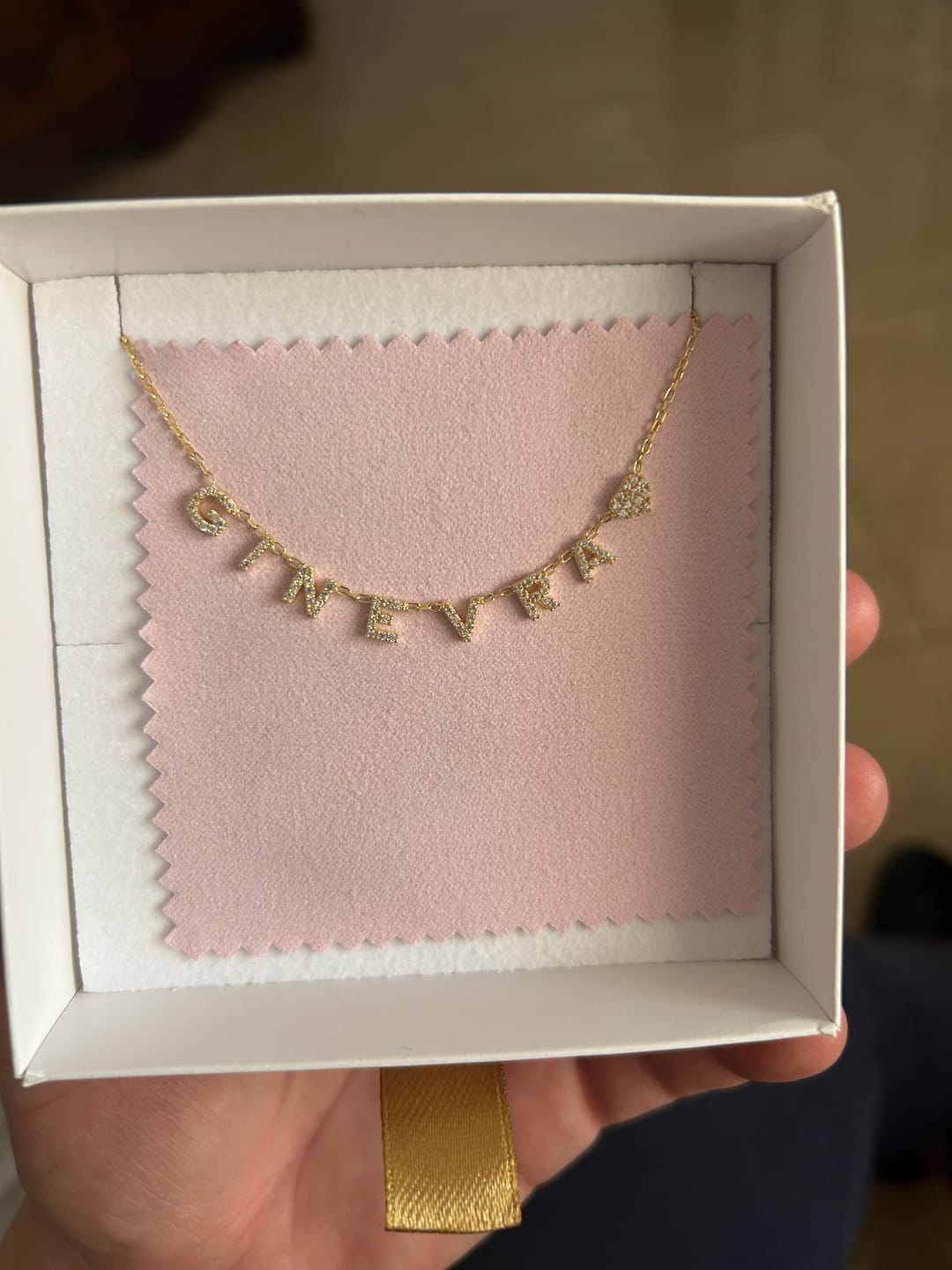 Customer photo review of Collana MINI LETTERS BRIGHT