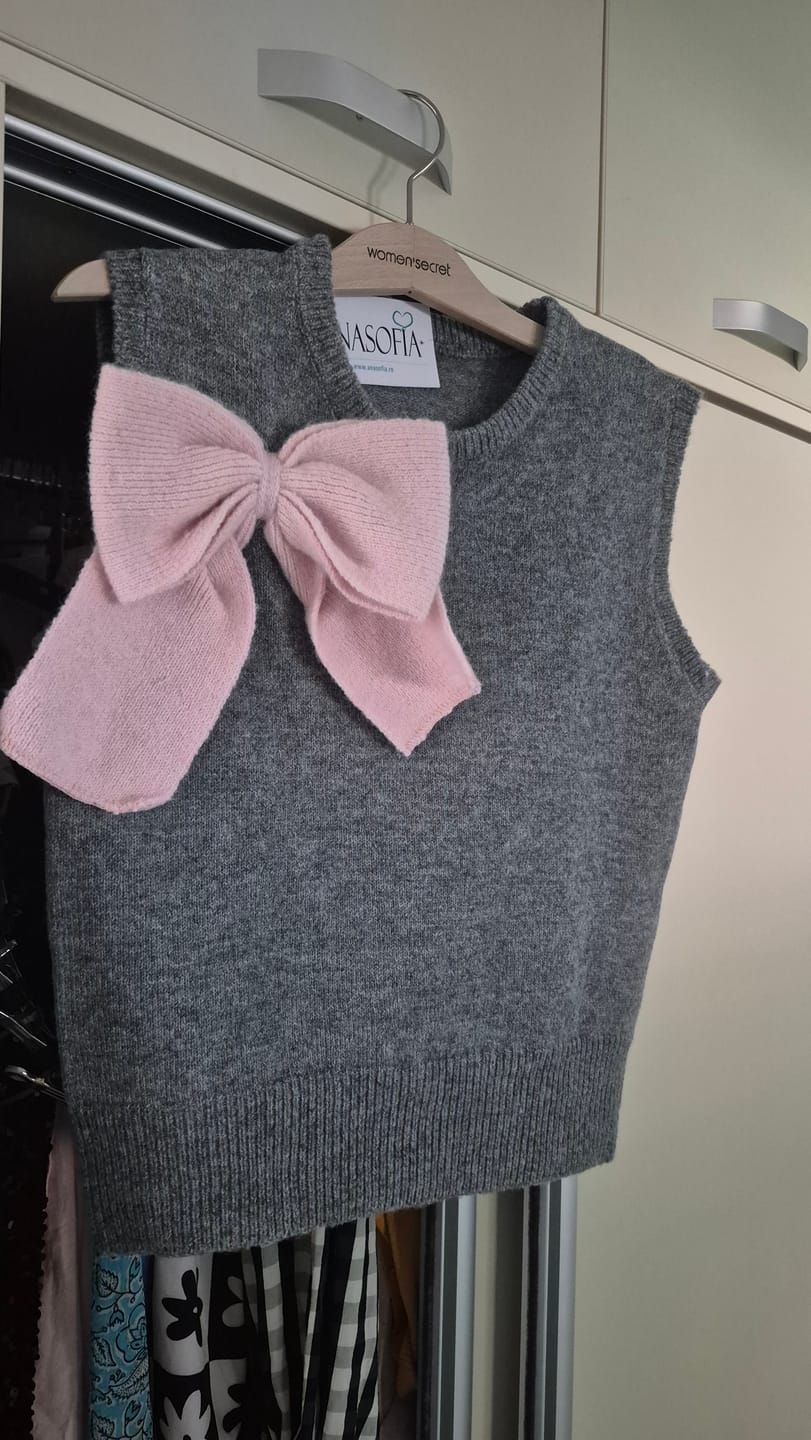 Customer photo review of Vesta Unya din tricot cu funda laterala