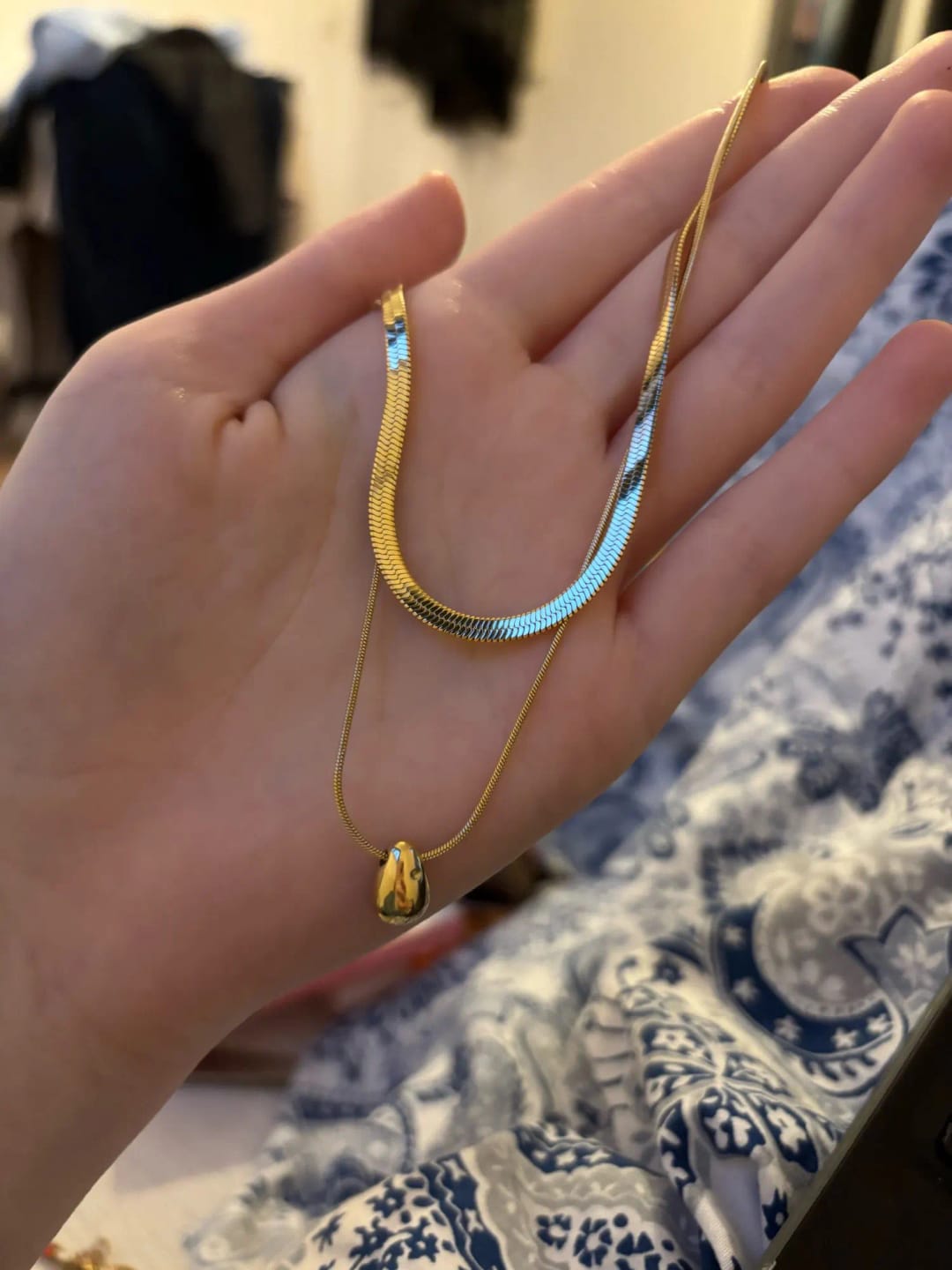 Customer photo review of Serpent's Cascade Necklace