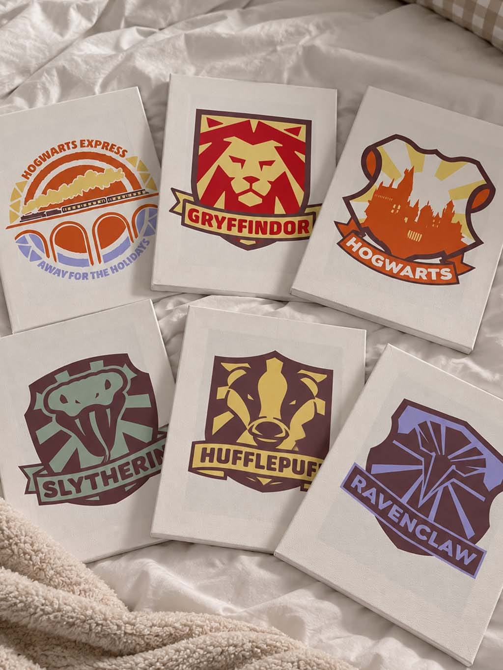 Customer photo review of Mini Peinture par numéros 15x20cm (6 pièces) - Les maisons de Harry Potter