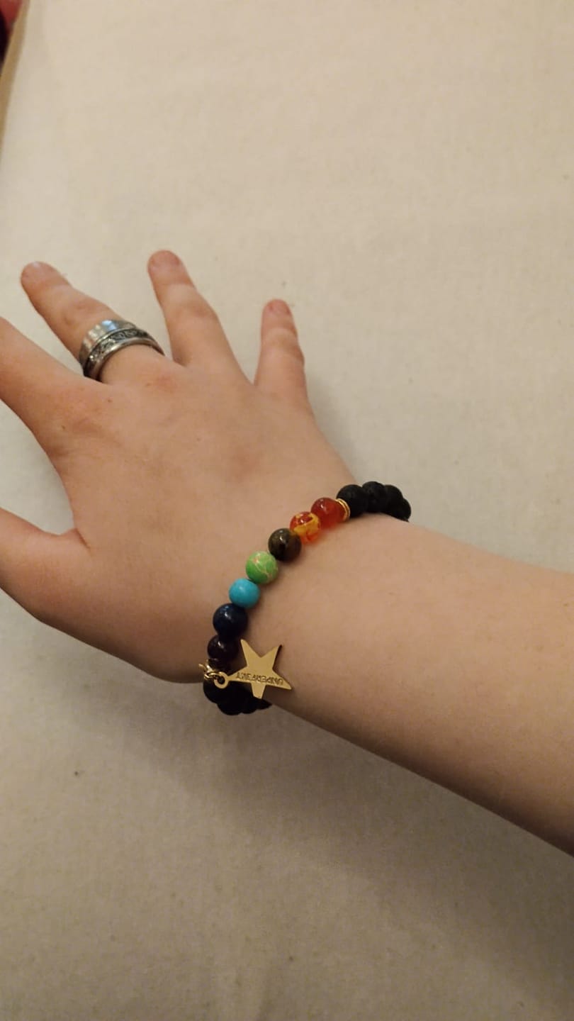 Customer photo review of »Die 7 Energie Chakren« Blockadenlöser-Armband aus verschiedenen Natursteinen inkl. abgebrochenem Stern