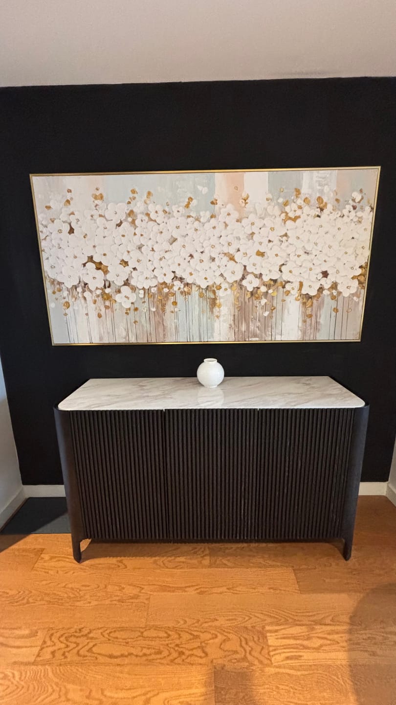 Customer photo review of Petal Symphony - White Orchid Textured Painting #74