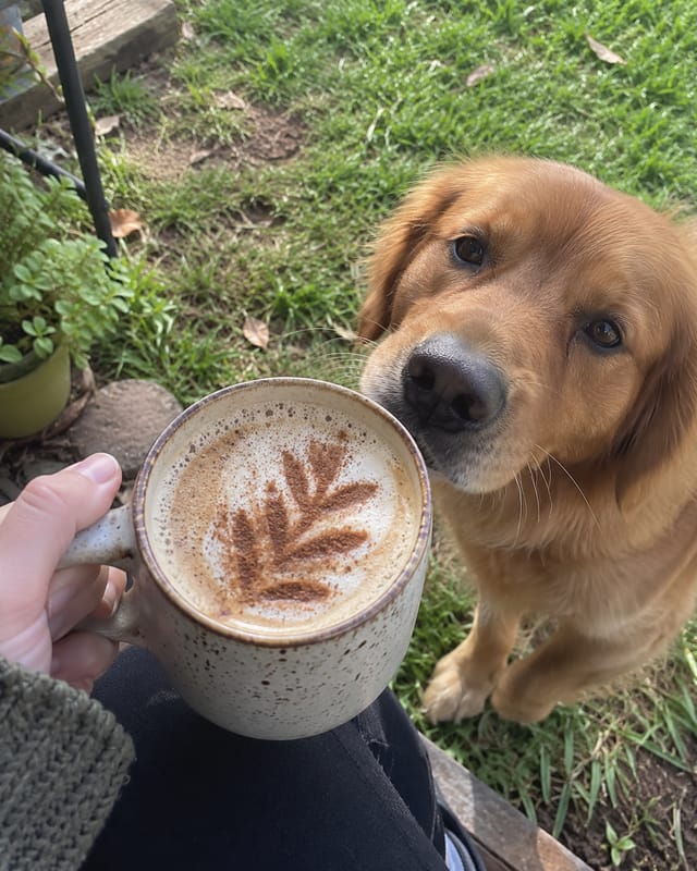 Customer photo review of LatteSnap Coffee Art Maker
