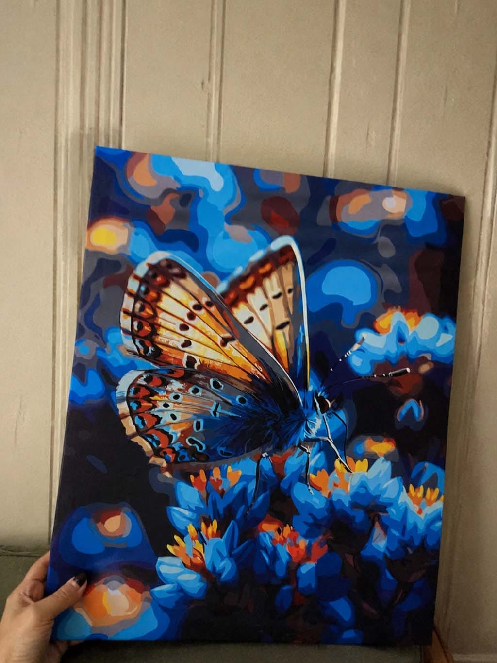 Customer photo review of Papillons et Fleurs bleues