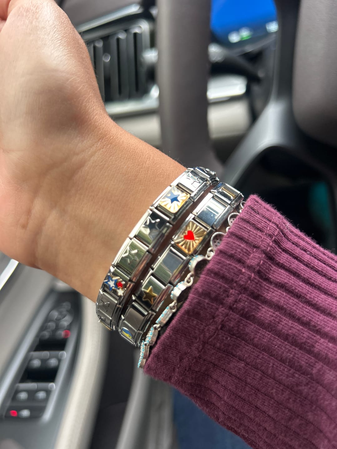 Customer photo review of Pulsera Estrellas Italiana para Charms