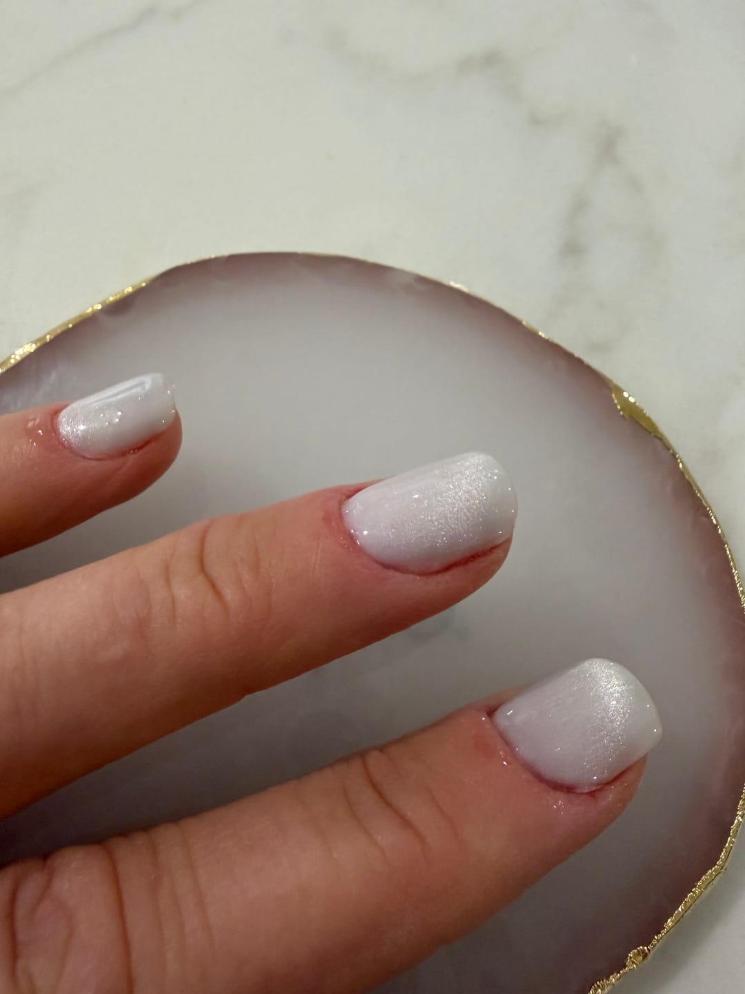 Customer photo review of Semilac Top Coat No Wipe Silver Gloss T35 UV Gel Polish