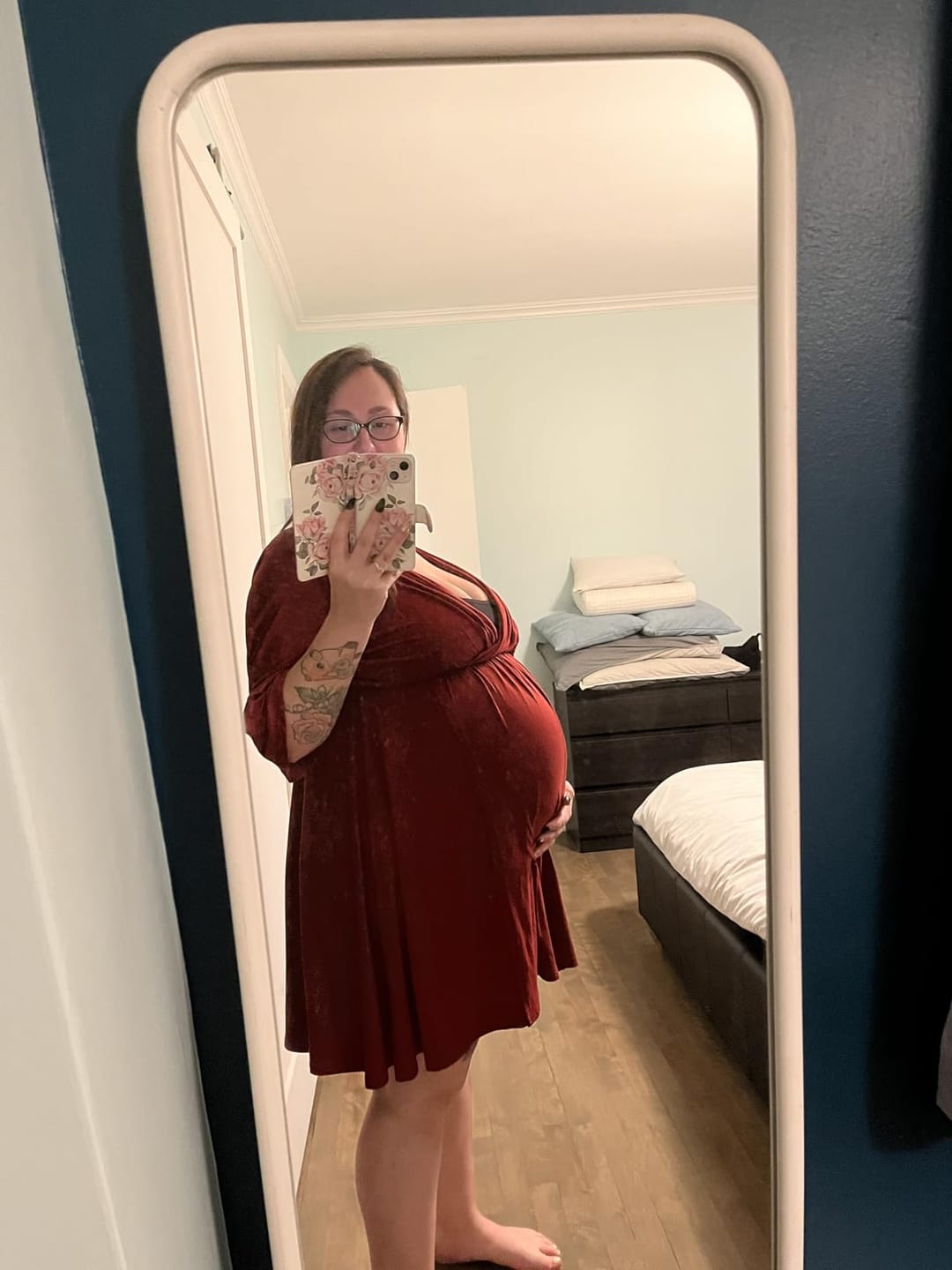 Customer photo review of Robe de maternité & d’allaitement