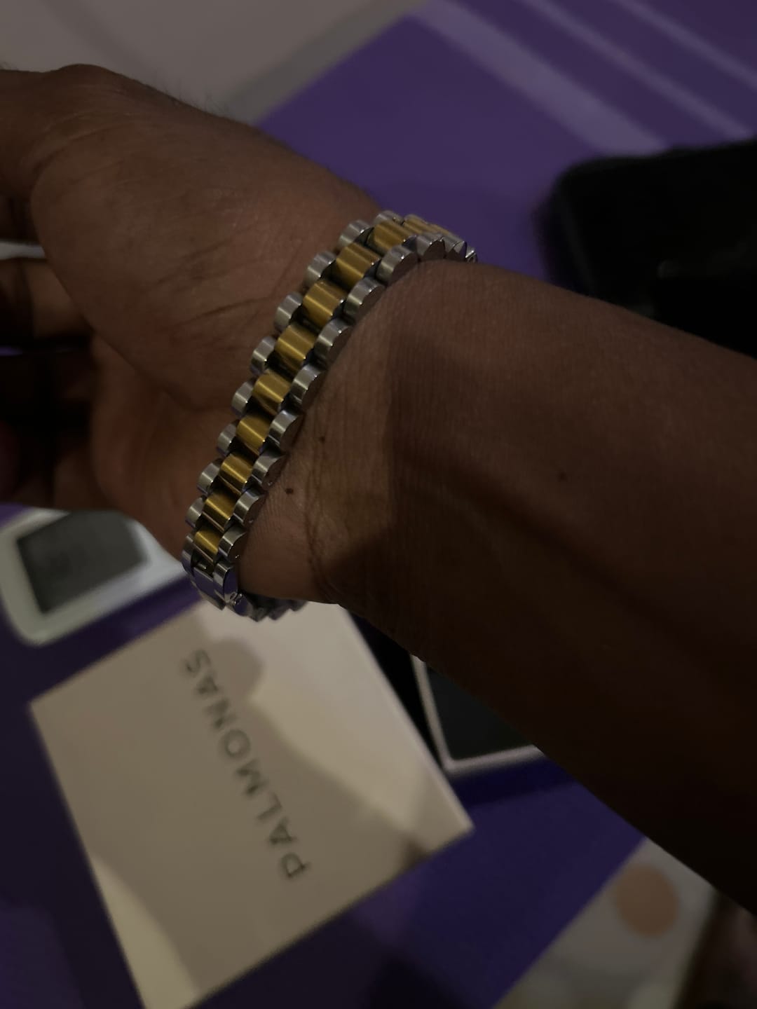 Customer photo review of Modern Men's Mix Metal Bracelet