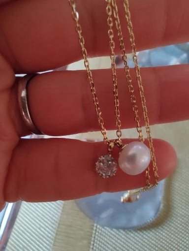 Customer photo review of Ethereal Pearl Pendant