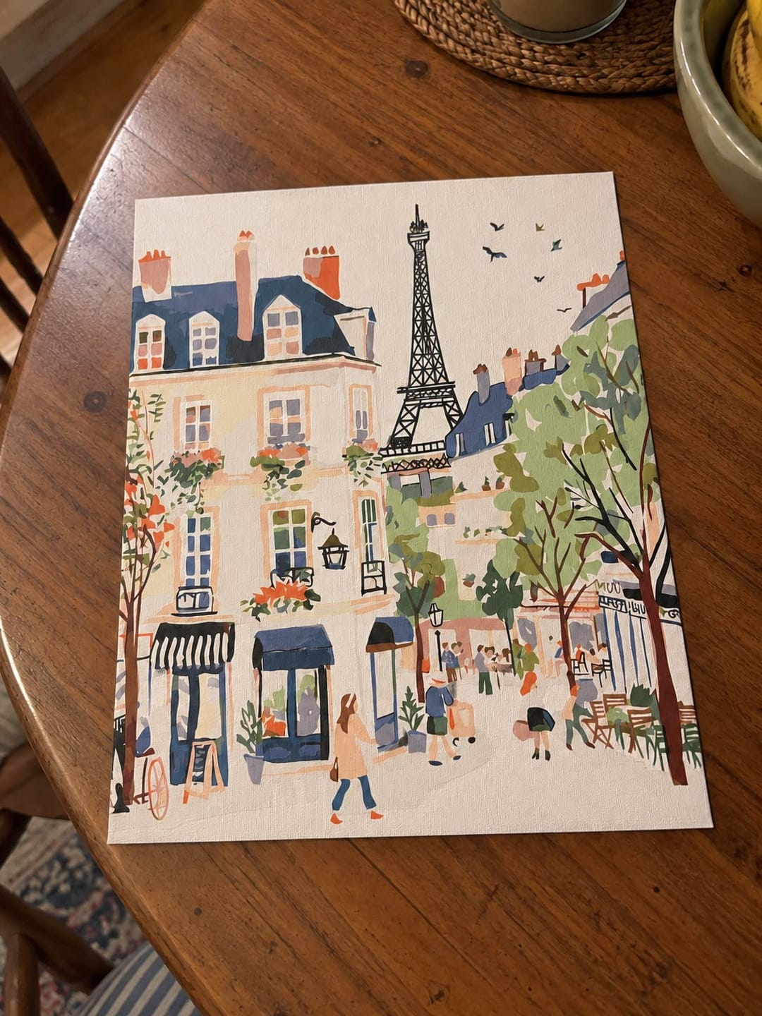 Customer photo review of Coffret Peinture par numéros - Aquarelle rue de Paris