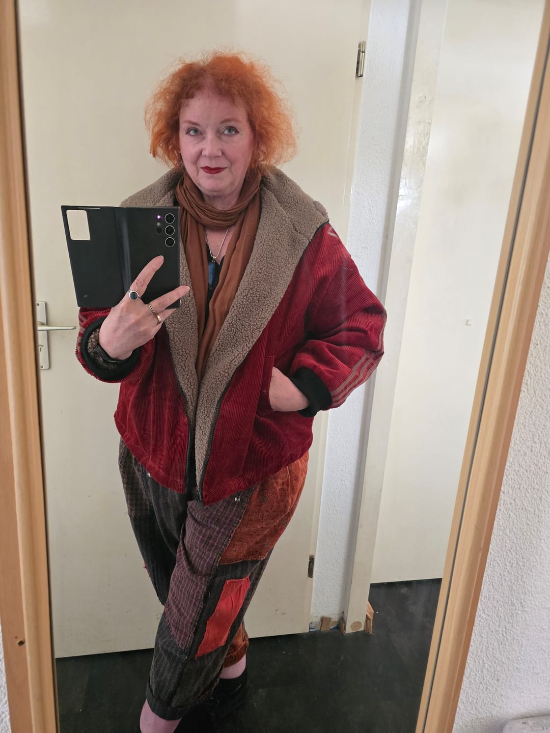 Customer photo review of Plus Size Women Vintage Patchwork Spring 100%Cotton Harem Pants