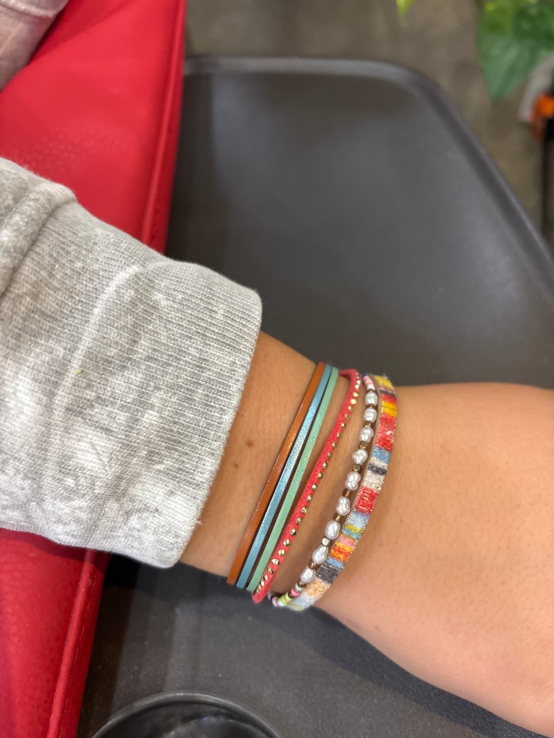 Customer photo review of Curacao Beaded Bracelet