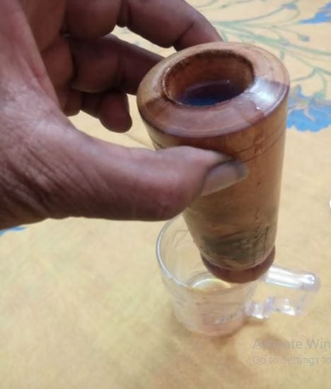 Customer photo review of Authentic Wooden Glass (100 ml) – Pure Ayurvedic Herbal Tumbler for Overnight Water Infusion & Daily Wellness Routine