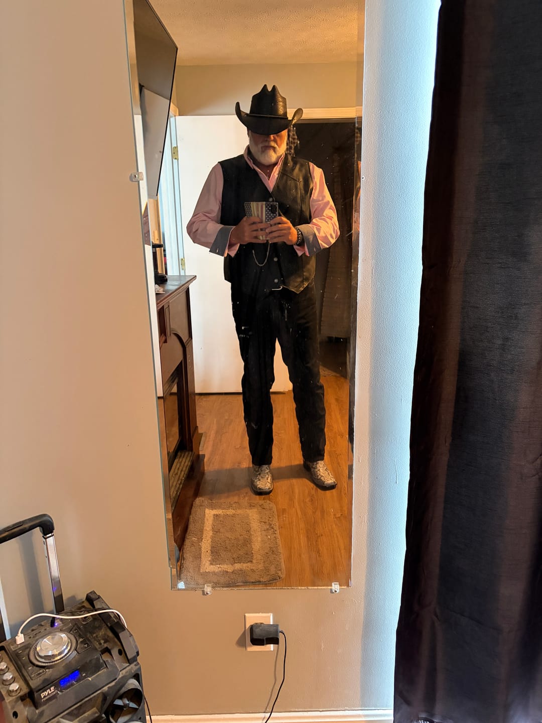 Customer photo review of Natural Python Leather Boots - Square Toe