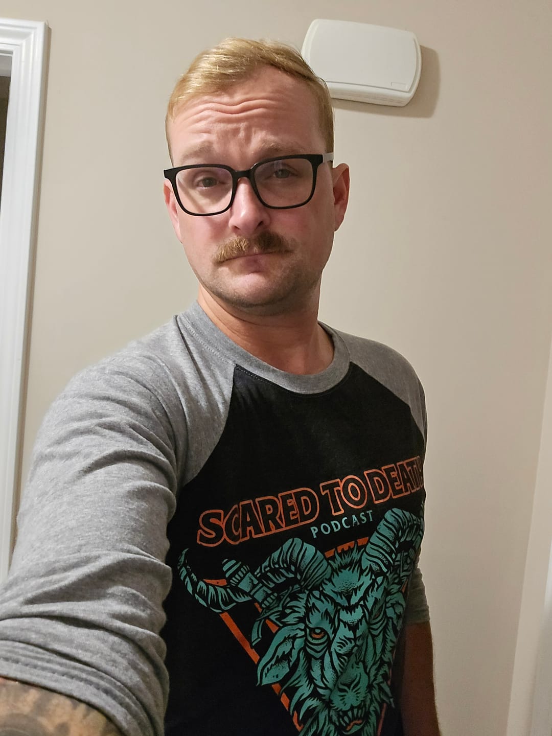 Customer photo review of Demon Knight Baseball Tee