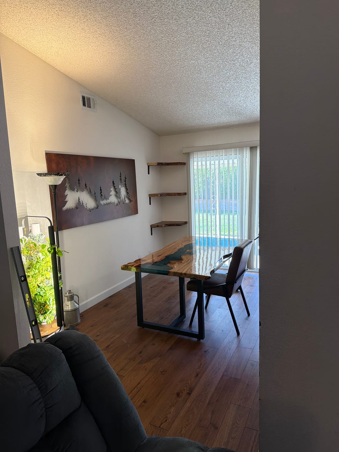 Customer photo review of Custom Rustic Wooden Corner Shelf For Every Room