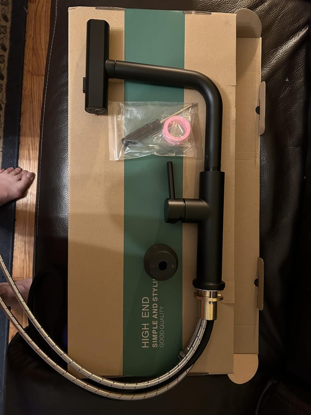 Customer photo review of Orebro - Single Handle Pull-Out Kitchen Faucet with Waterfall Sprayer