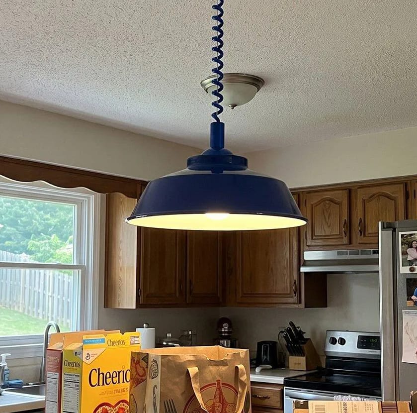 Customer photo review of Glossy Metal Pendant Light