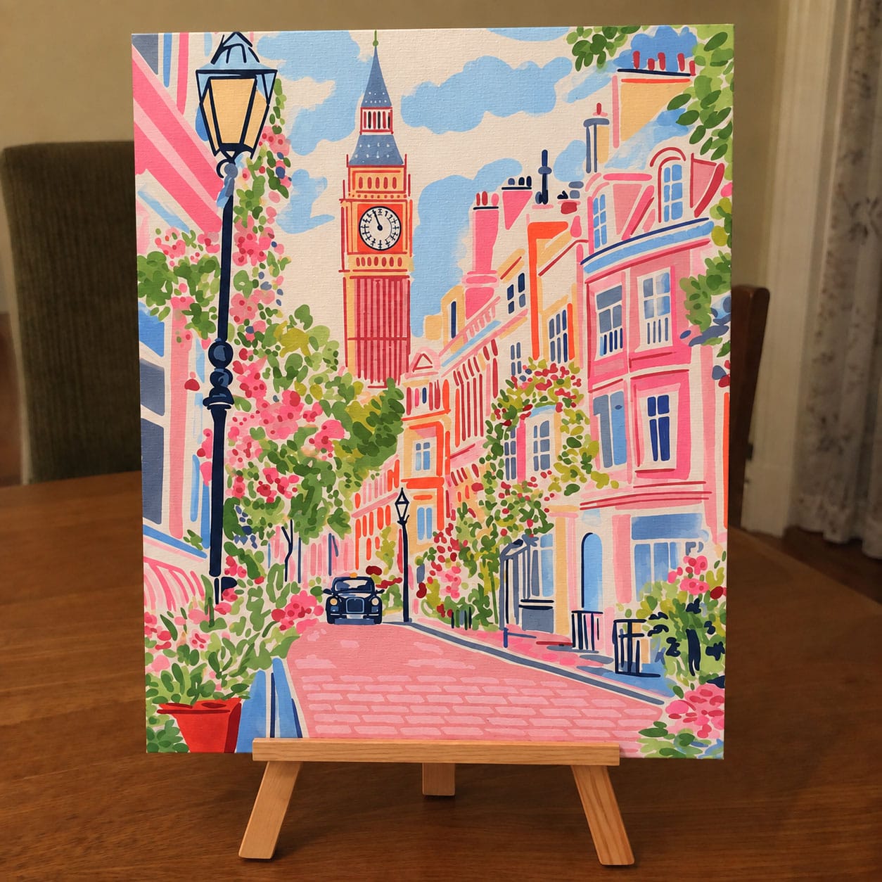 Customer photo review of Coffret Peinture par numéros - Pastel de Londres
