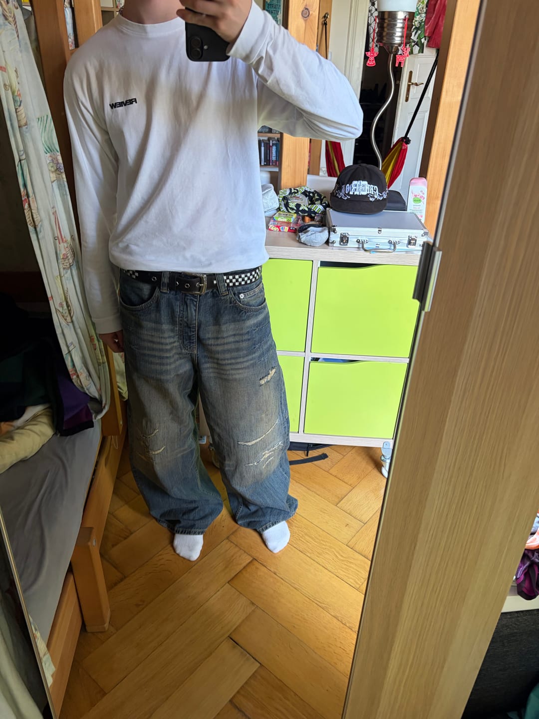 Customer photo review of Scar Denim Sand Blue