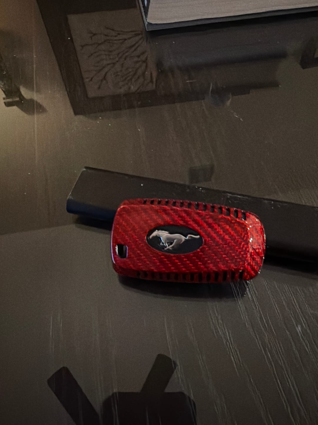 Customer photo review of Real Carbon Fiber Key Fob Cover for 2018-2023 Mustang & 2017+ F-150 / Raptor