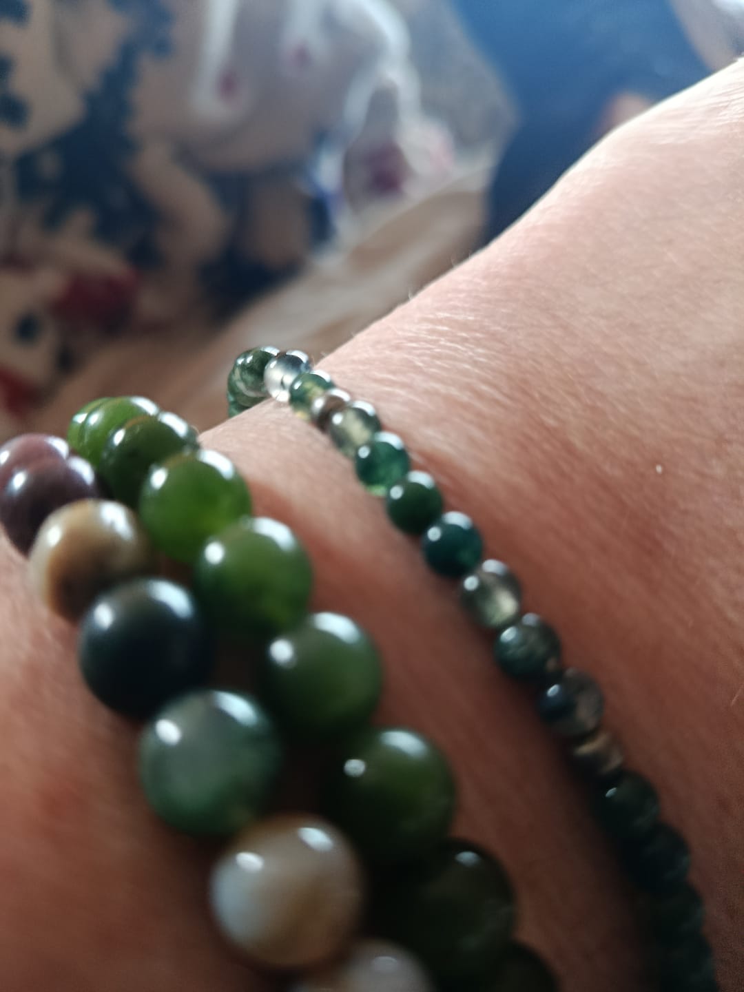Customer photo review of Bracelet "Dhara" en Jade Néphrite