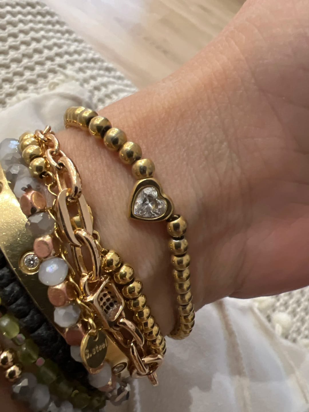 Customer photo review of Golden Touch Zircon Bracelet