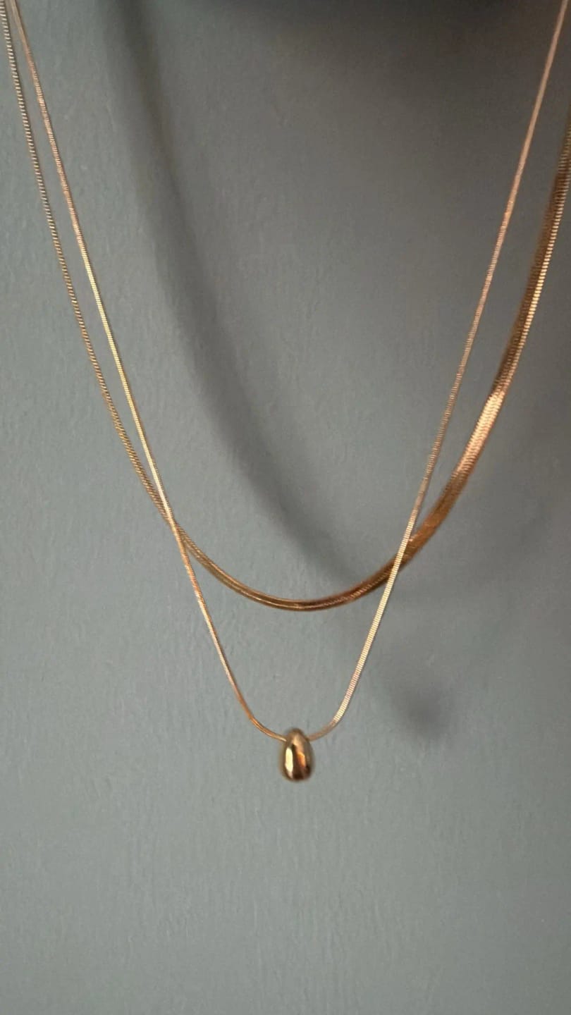 Customer photo review of Serpent's Cascade Necklace