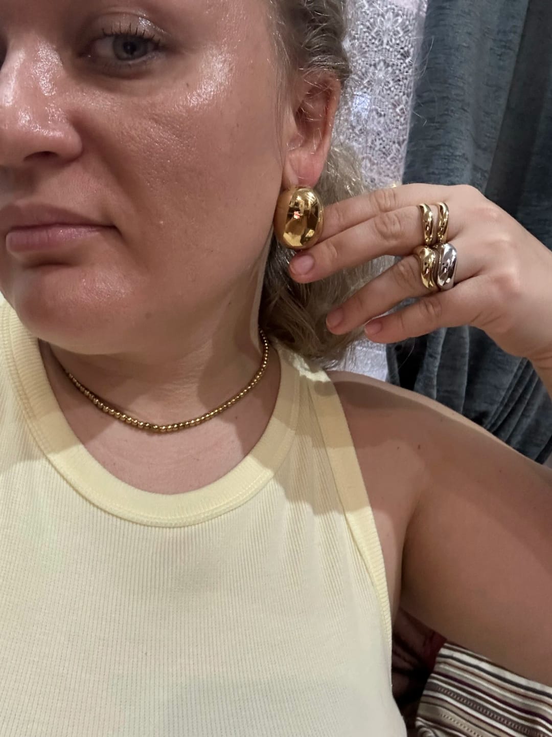 Customer photo review of Luxe Loom Gold Oval Charms