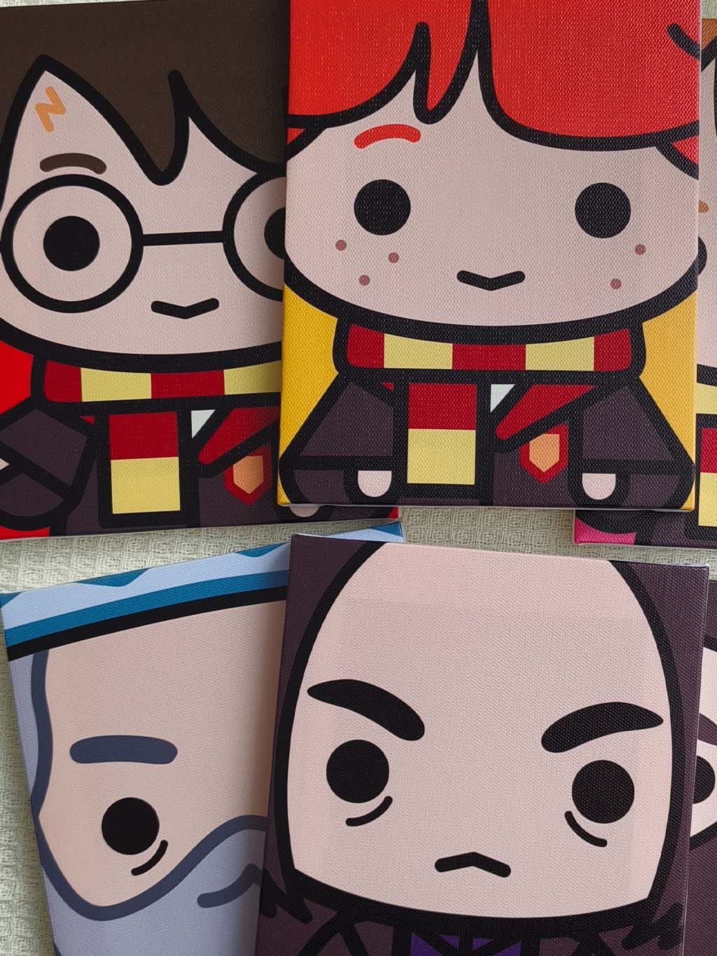 Customer photo review of Mini Peinture par numéros 15x20cm (6 pièces) - Visages Chibi de Harry Potter
