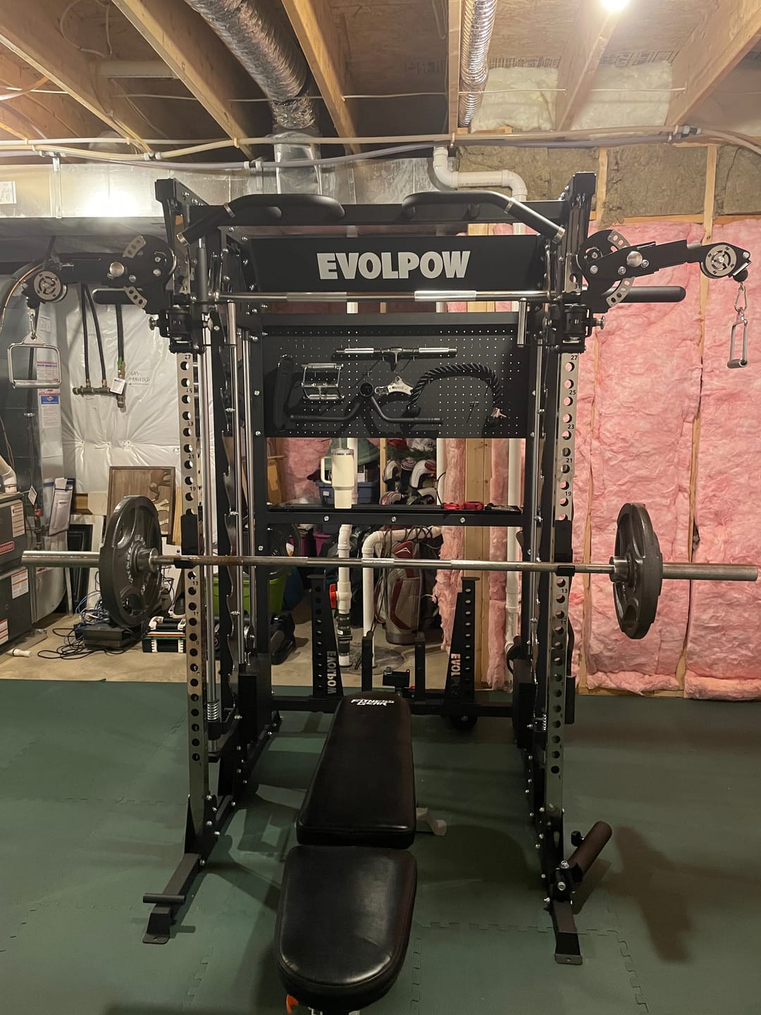 Customer photo review of EVOLPOW M2B Pro Brute All-In-One Smith Machine Home Gym with Dual Weight Stacks